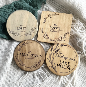 Juego de 4 posavasos clásicos de madera para decoración de mesa o cabina, decoración rústica para el hogar de la India - Product Image 4