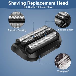 2 cabezales de repuesto para afeitadora eléctrica de doble cuchilla, compatibles con varios modelos, para afeitado facial, características de la afeitadora rotativa - Product Image 6