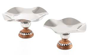 ถาดสแตนเลสตกแต่งพร้อมฐานไม้ถาดชอกโกแลตสไตล์ใหม่สำหรับเดือนรอมฎอนชามและถาดเสิร์ฟพิเศษ - Product Image 2