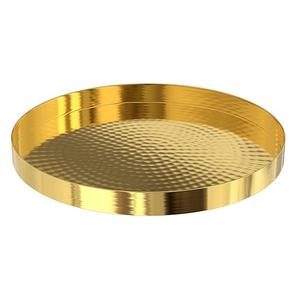 Produit exclusif Plateau de service rond noir métallique élégant avec plateau décoratif de table à manger fini de haute qualité - Product Image 6