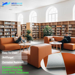 Bangladesh personalizado ecológico 0,9mm PU plano Faux cuero antienvejecimiento <span class=keywords><strong>Bluey</strong></span> Lychee patrón Floral para sofá y bolso - Product Image 1