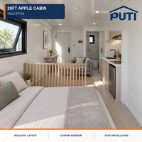 Casa Prefabbricata Apple Cabin da 20 Piedi Chiavi in Mano, Completamente Attrezzata per Resort Boutique e Villa Privata