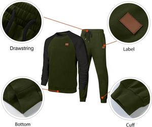 Diseño personalizado de invierno sólido de los hombres Jogger conjuntos chándal 100% algodón Coon tela suave Regular-Fit gimnasio chándales al por mayor 2025 - Product Image 4