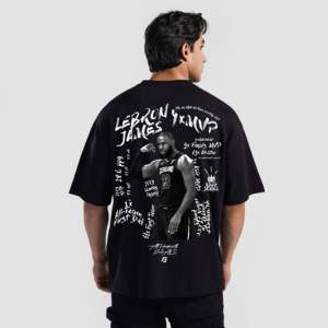 เสื้อยืดคอกลมแขนยาวรุ่น The King Goat (สีดำ) สไตล์ฮิปฮอป พิมพ์ลายโลโก้แบบสกรีนระบายอากาศได้ดี ลายตัวอักษรเรียบๆ - Product Image 1