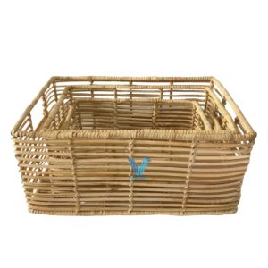 Wholesale Price <b>Toy</b> Organizer <b>Kitchen</b> Tray Bamboo Rattan Tray <b>Food</b> Fruit Storage Natural Fiber - Product Image 5