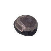 Perruque Toupet Homme en Cheveux Naturels à Lacet Frontal, Cheveux Indiens Remy Taz Hair Bangladesh, Ondulation Body Wave, Trame Simple, 50% Cheveux Gris, Extension