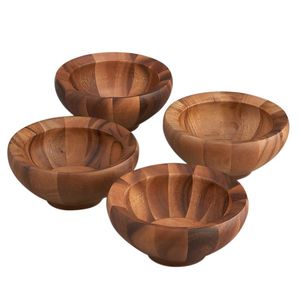 Tazón grande de madera de mango para servir para exhibición de alimentos de mesa Tazón redondo de madera de mango para aperitivos de frutas y decoración - Product Image 5
