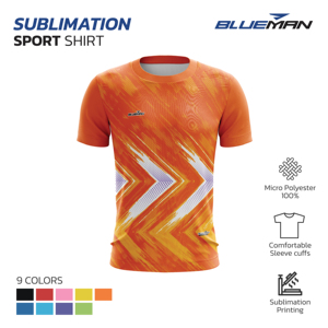 เสื้อยืดกีฬาแขนสั้นพิมพ์ซับลิเมชันไมโครโพลีเอสเตอร์100% ระบายอากาศความทนทานสูงกำหนดเอง145 GMS - Product Image 2