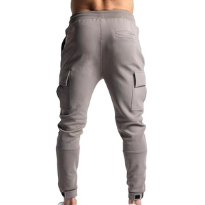 Pantalon de jogging décontracté pour homme, coupe ajustée, 100 % coton, haute qualité, taille élastique, cordon de serrage, poches cargo - Product Image 6