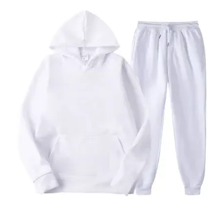 Breathable Solid <b>Fleece</b> Heavyweight Cotton Polyester Oversized Zip Hoodie Elastic Waist <b>Jogger</b> Sweatpants <b>Women</b> Casual Tracksuit - Product Image 3