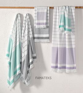 Stock listo MOQ bajo algodón Premium alta calidad precio barato un lado Terry Peshtemal mano toallas de baño del fabricante turco - Product Image 3