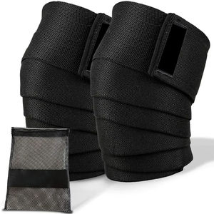 Adjustable <b>Compression</b> <b>Knee</b> Wraps for Powerlifting Squats Professional Protection Breathable Design Customized - Product Image 1