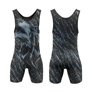 Own Design Sublimated Stretch Front Wrestling Singlet Anti-Slip Grip Elastic Band Fight <b>Rash</b> <b>Guard</b> Quick Dry MMA BJJ Karate - Product Image 6