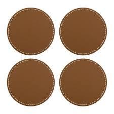 Posavasos de cuero puro hecho a mano a bajo costo Diseño cuadrado de nuevo estilo clásico para el hogar y la Mesa del hotel Venta superior para uso en té - Product Image 5
