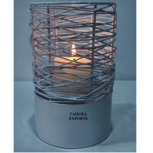 Magnificent <b>Big</b> <b>Candle</b> Holder With Decorative Open Cage Design Ideal For Creating A Welcoming Ambience In Any Room Or Setting - Product Image 1