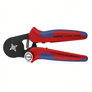 คีมย้ำสายไฟแบบปรับได้เองของ Knipex คีมย้ำแบบสี่เหลี่ยมขัดเงาสำหรับปลอกปลายสายไฟพร้อมช่องเปิดด้านข้าง - Product Image 3