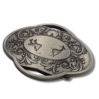 Boucles en métal personnalisées bon marché, accessoires de Cowboy occidental fantaisie pour hommes, boucle de ceinture Logo