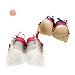 Romantici multicolori Plus Size <span class=keywords><strong>reggiseno</strong></span> da donna Satiny spazzolato tessuti di seta <span class=keywords><strong>con</strong></span> fiocco floreale in pizzo <span class=keywords><strong>con</strong></span> <span class=keywords><strong>ferretto</strong></span> Push Up <span class=keywords><strong>C</strong></span>-Cup <span class=keywords><strong>reggiseno</strong></span> - Product Image 3