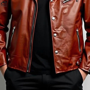 Chaqueta de Cuero Personalizada de Alta Calidad Más Popular, Hecha en Pakistán, Chaquetas de Cuero de Primera Calidad para Hombre - Product Image 5