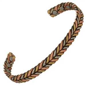 Pulseras de cobre personalizadas al por mayor, brazalete ajustable personalizado a bajo precio - Product Image 1