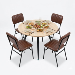 Women's <b>Round</b> Table and 4 <b>Cushioned</b> Chairs Set CBBA094 - Product Image 1