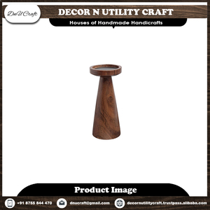 Decor N Utility Craft Eco-Friendly Handmade Natural Mango Wood Candle Holders for Home and Christmas Decor - Product Image 5