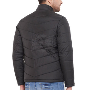 Chaqueta de Invierno para Hombre, Acolchada, de Lona, con Cuello Alto, Impermeable, Resistente al Viento, Lisa, Teñida, de Alta Calidad, para Actividades al Aire Libre - Product Image 2