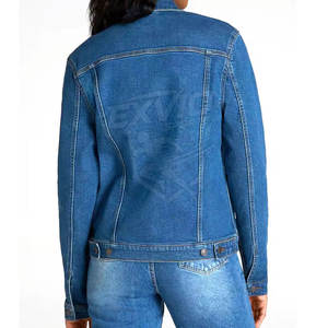 เสื้อแจ็คเก็ตยีนส์ผู้หญิง ผ้าระบายอากาศดี MOQ ต่ำ สีพื้น คุณภาพสูง - Product Image 2