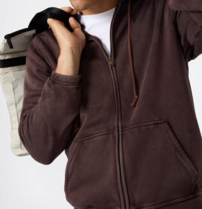 Sudadera con Capucha de Forro Polar Personalizada para Hombre, Cierre Completo, Corte Regular, Impermeable, Cortavientos, Impresión Digital para Invierno - Product Image 2