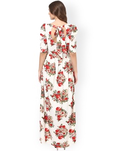 Robes longues pour femmes Fashion Plus, bretelles spaghetti naturelles, kaftan traditionnel africain/musulman, longueur cheville, dentelle viscose florale - Product Image 5