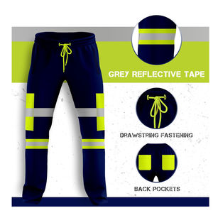 Vêtements de mode haute visibilité sur le pantalon réfléchissant sécurité travail qualité porter pantalon de sécurité imperméable pour hommes avec OEM - Product Image 2