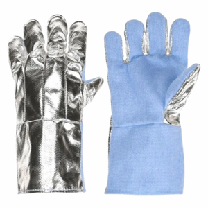 Guantes de Soldadura de Cuero Vacuno Aluminizado, Guantes de Seguridad de Cuero Vacuno Genuino, Protección Laboral, Soldadura Industrial - Product Image 5