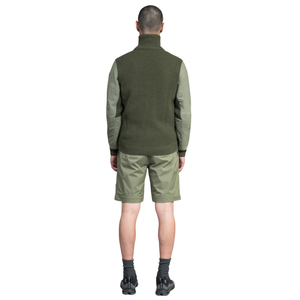 Mens Hybrid Tactical Sweater Jacket Zip Closure Multi Pocket Front Knit Panel Smart Casual Outerwear - Product Image 6