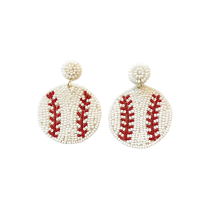 Wholesale Handcrafted Baseball Beaded <b>Earrings</b> Unique Sports Fan Accessory, Perfect for Game Days - Product Image 2