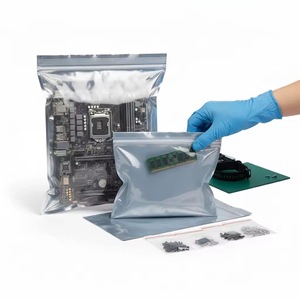Bolsas de protección antiestática plateadas grises resellables con cierre zip ESD para electrónica, PCB, reacondicionamiento de portátiles y reciclaje. - Product Image 1