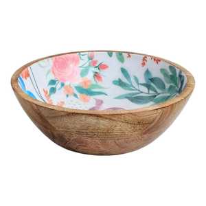 Cuenco de madera rústico antiguo, estilo europeo ecológico pulido para servir frutas secas, ensalada, hogar, Hotel, restaurante, fiesta - Product Image 1