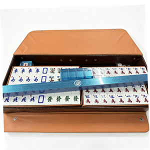 Portable Mahjong Tile Set Melamine Game Tiles Foldable Storage Box for <b>Entertainment</b> and Travel - Product Image 1
