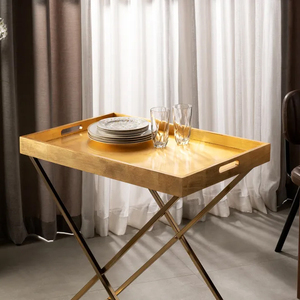 ถาดเสิร์ฟเคลือบสีทองแบบโลหะสินค้ามาใหม่ถาดเสิร์ฟเคลือบแล็กเกอร์ - Product Image 6