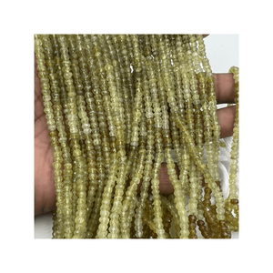 Premium 14 pulgadas hebra tamaño 4-5mm Natural Grassular granate piedra de cristal de alto grado facetado Rondelle cuentas para la fabricación de joyas - Product Image 6