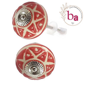 Handmade Ceramic Melon Flower Cabinet Drawer <b>Knobs</b> <b>for</b> Kitchen <b>Dresser</b> Bedroom Outdoor Warehouse & Living Room Use Direct India - Product Image 1