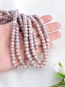 ลูกปัดทรงกลมเหลี่ยมเพชรพลอยซิลิมาไนต์ 16 นิ้ว 4 เส้น สำหรับทำเครื่องประดับอัญมณีชั้นดี - Product Image 4