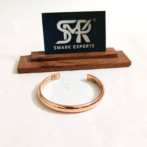 Bracelet magnétique en cuivre uni, ajustable, artisanal, léger, pour hommes et femmes, pour le bien-être et le soulagement de la douleur - Product Image 5