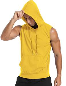 Sweat-shirt sans manches ajusté pour homme, vêtements de sport pour la musculation, la remise en forme, le streetwear, le style de vie actif - Product Image 4