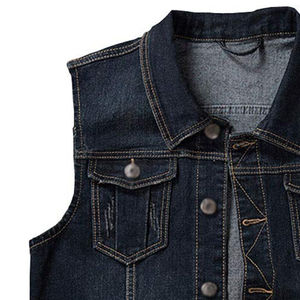 Gilet en jean nouveau design à la mode pour hommes gilet en denim respirant et confortable en coton pour hommes - Product Image 4