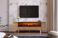Mesa de Centro Moderna de Lujo en Madera Marrón con Conexión Bluetooth para Comedor, Sala de Estar, Muebles para el Hogar, Panel de MDF, Gran Venta, DOSIN