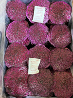 Premium Zacht Gedroogde Pitaya Cirkelvormig Gesneden Tropisch Gedroogd Fruit Voor De Bulk Van De Snackfabrikant