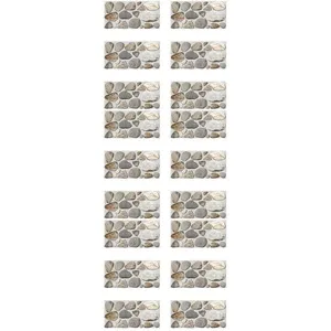Pegatina de PVC para Azulejos de Adoquines, Pinturas Decorativas para Pared del Hogar, Decoración Vintage, 18 Unidades - Product Image 1
