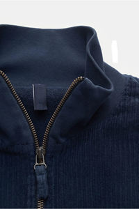 Custom <b>Men's</b> 100% Cotton Zipper-up <b>Corduroy</b> <b>Jacket</b> with Embroidery Anti-Bacterial Stand Collar Winter Coating Made in Pakistan - Product Image 3