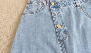 Conçu sur mesure droite dames longues Jean jupes Y2K Style solide motif lavé Denim mode en gros printemps été automne - Product Image 3