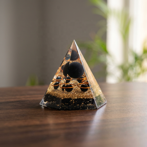 Pirámide de Orgón de Turmalina Negra Natural en Forma Hexagonal, Generador de Energía de Resina y Cristal, Piedra Curativa, Decoración al por Mayor - Product Image 1